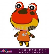 Red Frog Animal Character Design Design SVG