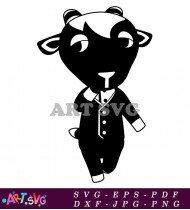 Animal Crossing Dog Character Design Black SVG