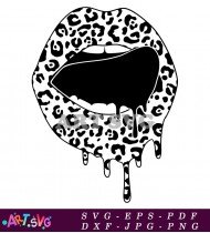 Animal Print Lips Graphic For T Shirt SVG