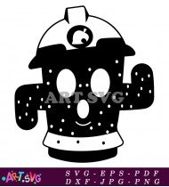 Animal Crossing Fire Hydrant Character Design Black SVG