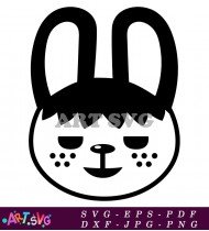 Animal Crossing Rabbit with Dotted Face SVG