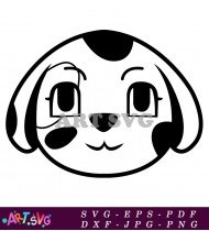 Adorable Dalmatian Puppy Animal Crossing Character SVG