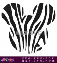 Black And White Zebra Animal Crossing Pattern SVG