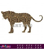 Cute Leopard Animal Print Black And White SVG