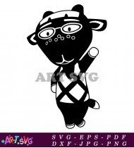 Animal Crossing Black and White Cow Character SVG