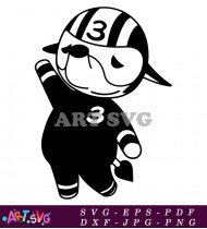 Black and White Animal Crossing Character SVG 1