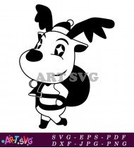 Cartoon Bee Character In A Black Suit SVG