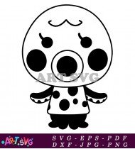 Animal Crossing Octopus Character With Dots SVG