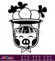 Black And White Animal Crossing Character Art SVG 2