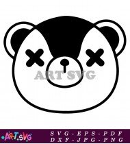 Black And White Animal Crossing Character Design SVG 8