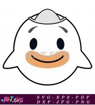 Simple Animal Crossing Ghost Character Design SVG