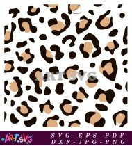 Animal Crossing Pattern Black and White Leopard SVG