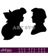 Ariel Silhouette Illustration Disney Princess Clipart SVG