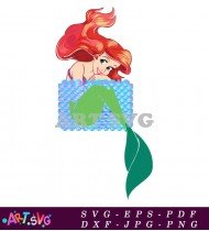 Ariel The Little Mermaid Silhouette Design Graphic SVG 5