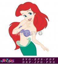 Ariel The Little Mermaid Cartoon Character Illustration SVG 7