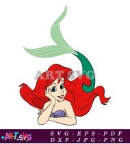 Ariel The Little Mermaid Cartoon Character Illustration SVG 8