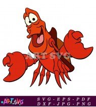 Cartoon Sebastian Crab Cartoon Character SVG