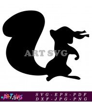 Simple silhouette design of fairytale animal SVG