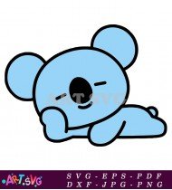 Adorable Koala BT21 Character Sleeping Cutely SVG