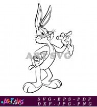 Bugs Bunny Coloring Pages Easy SVG