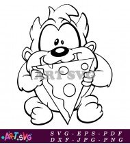 Cartoon Taz The Tasmanian Devil Coloring Pages SVG 1