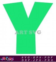 Green Letter Y Clipart Design Graphic SVG