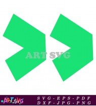 Right Arrow Green Shape Clipart Design SVG