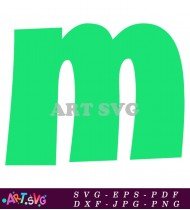 Green Letter M Clipart Design Graphic SVG