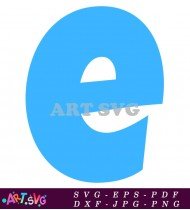 Blue Letter E Clip Art For Kids SVG