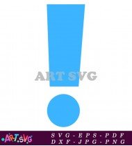 Blue Exclamation Point Flashcard Printable SVG