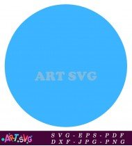 Blue Circle Flashcard Printable for Preschool SVG