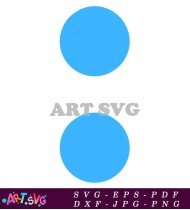 Two Blue Ovals Preschool Flashcards SVG