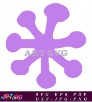 Purple Starburst Design Clip Art SVG