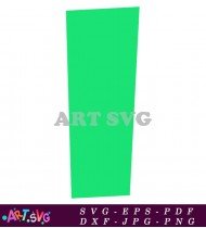 Simple Bold Green Letter I Illustration SVG