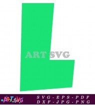 Simple Bold Green Letter L Illustration SVG