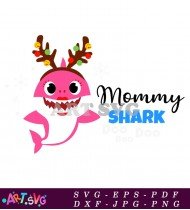 Baby Shark Mommy Christmas Holiday Shirt Design SVG