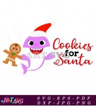 Baby Shark Christmas Holiday Cookies for Santa SVG