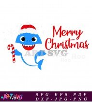 Baby Shark Merry Christmas Clipart SVG 1