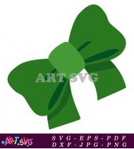 Green Christmas Bow Clipart SVG