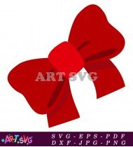 Red Christmas Bow Clipart SVG