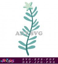 Green Fir Tree Branch Isolated White Background SVG