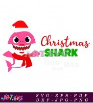 Baby Shark Christmas Ornament Printable Clipart SVG 2