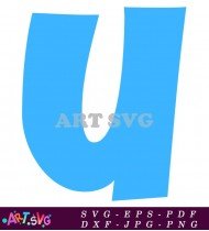 Blue Letter U Alphabet Printable For Kids SVG