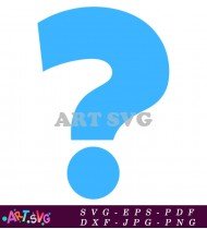 Question Mark Blue Alphabet SVG