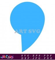 Simple Blue Curved Shape Element SVG