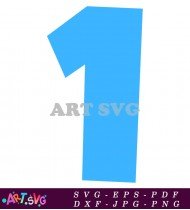 Number One Cutout Design SVG