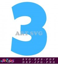 Number Three Graphic Design SVG 1