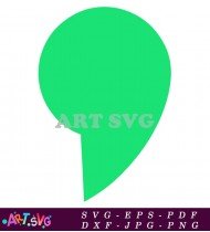 Green Semicircle Printable Template SVG