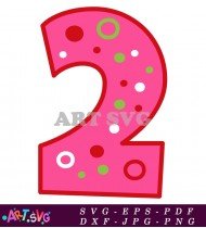 Number Two Printable Party Decor SVG