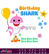 Baby Shark Birthday Party Printable Decoration SVG